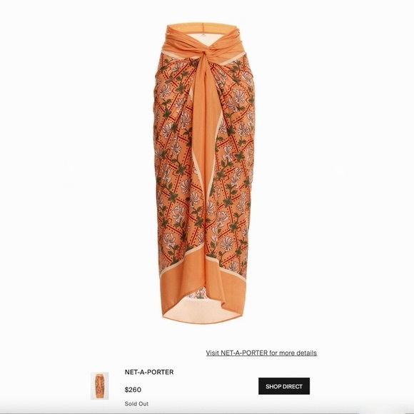 Agua by Agua Bendita Majorana Hand Embroidered Swimsuit size US8 and Pareo OS - Picture 13 of 14